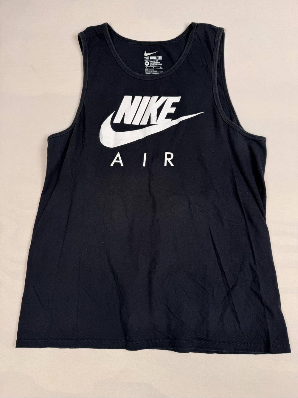 Nike The Nike Tee Athletic Cut Sleeveless Tank Nike Air Black Men’s M